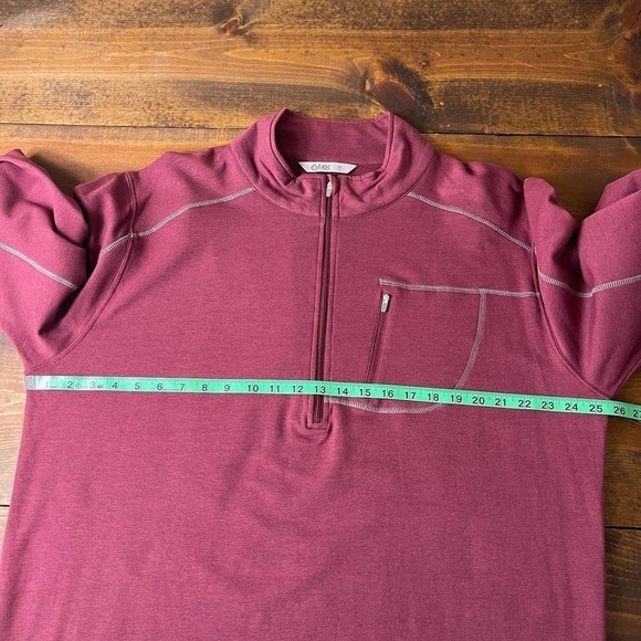 Tasc Performance Red Burgundy Quarter Zip Pullover Sweatshirt Men's Size XXL - Picture 8 of 9
